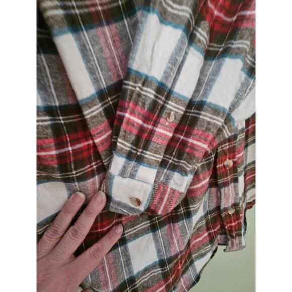 Red Head Flannel Shirt Size XLT Long Sleeve Plaid Cotton Rodeo Western Hiking - Picture 4 of 13